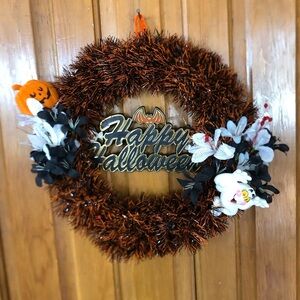 Handmade Halloween Wreath with Vintage Accents